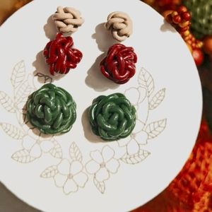Fall colored knot Earrings